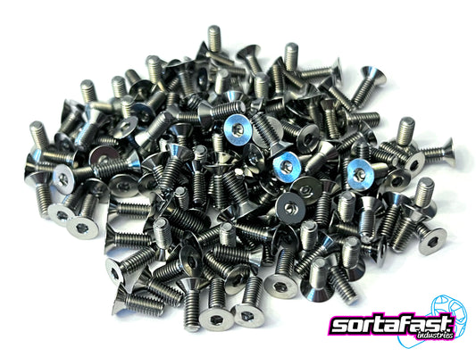 Sortafast Titanium Screws - Countersunk Head - 4pk (Metric)