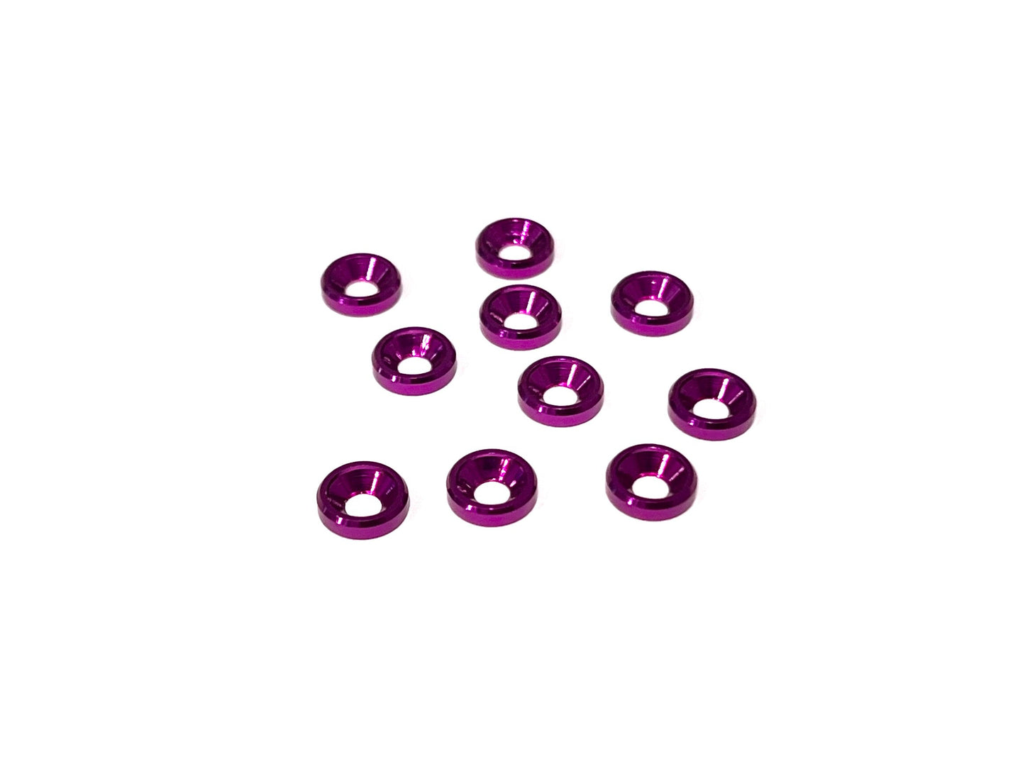 M3 countersink washers - Purple aluminum 10 PK