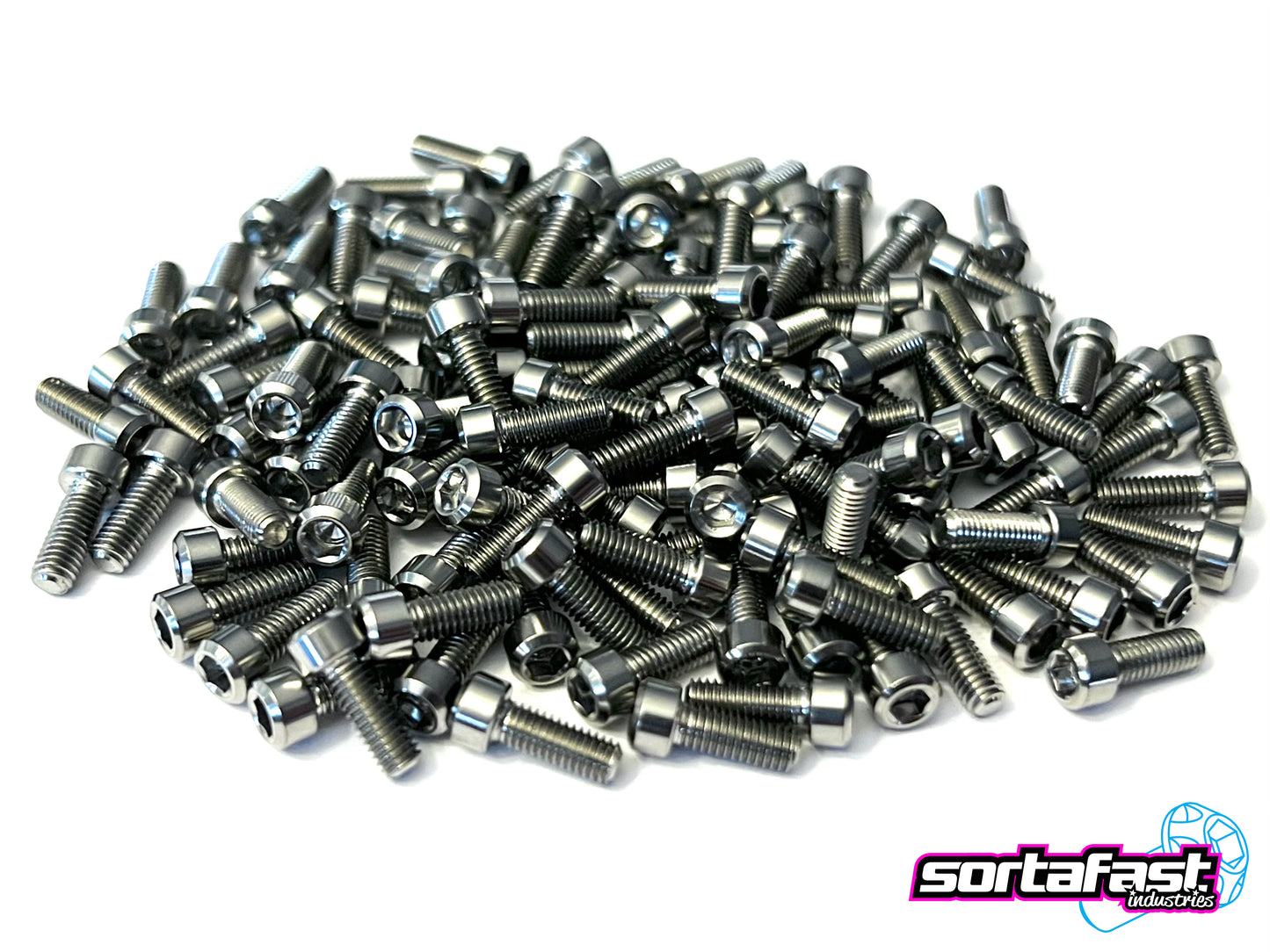 Sortafast Titanium Screws - Pan Car Rear Wheel / Cap Head - 8pk (Metric)