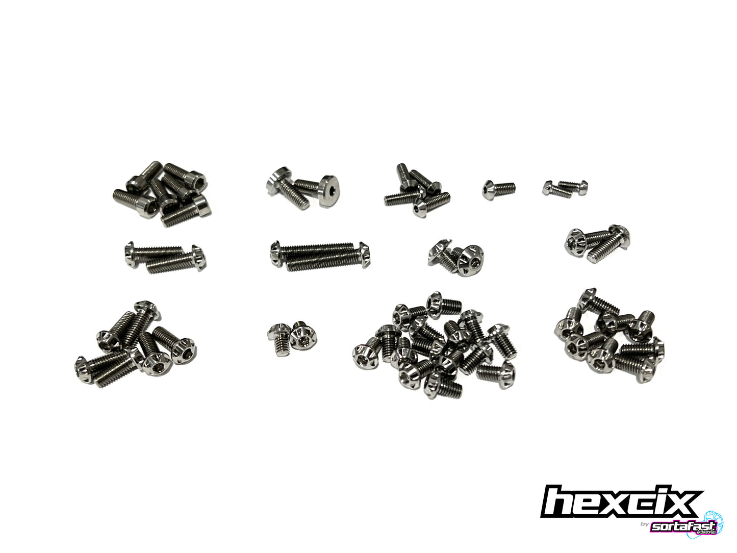 Sortafast Titanium Topside Screw Kit - XRAY X12 '24 - Hexcix Edition