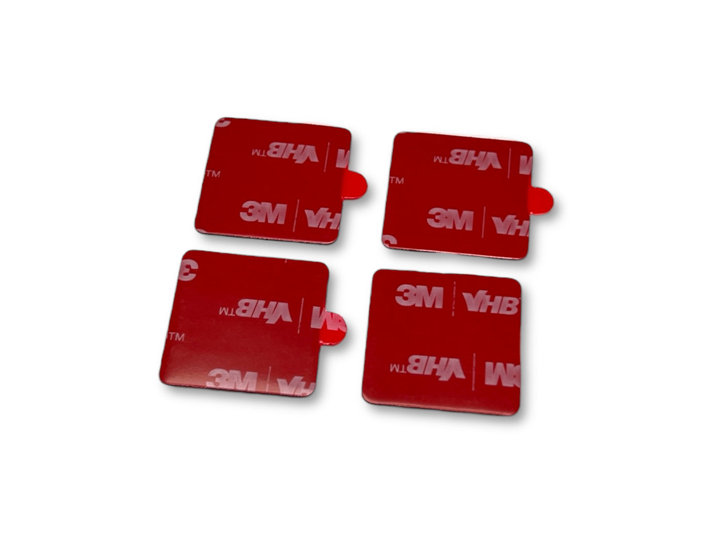 Sortafast high-bond mounting tape squares — 25×25 mm double-sided adhesive pads for securing electronics, weights, and accessories in RC cars. 4-pack.