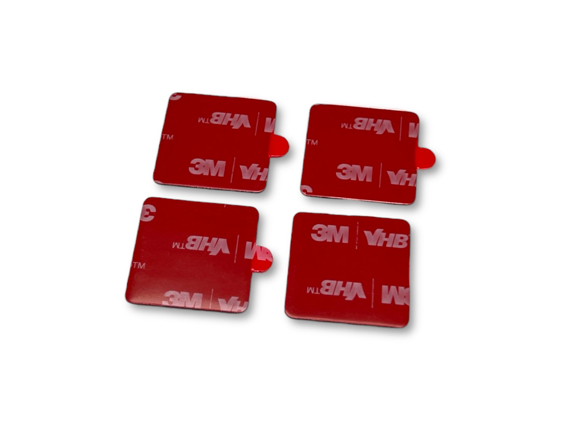 Sortafast high-bond mounting tape squares — 25×25 mm double-sided adhesive pads for securing electronics, weights, and accessories in RC cars. 4-pack.