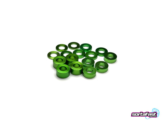 Sortafast Aluminum Shims - 3x6 Assortment - Green