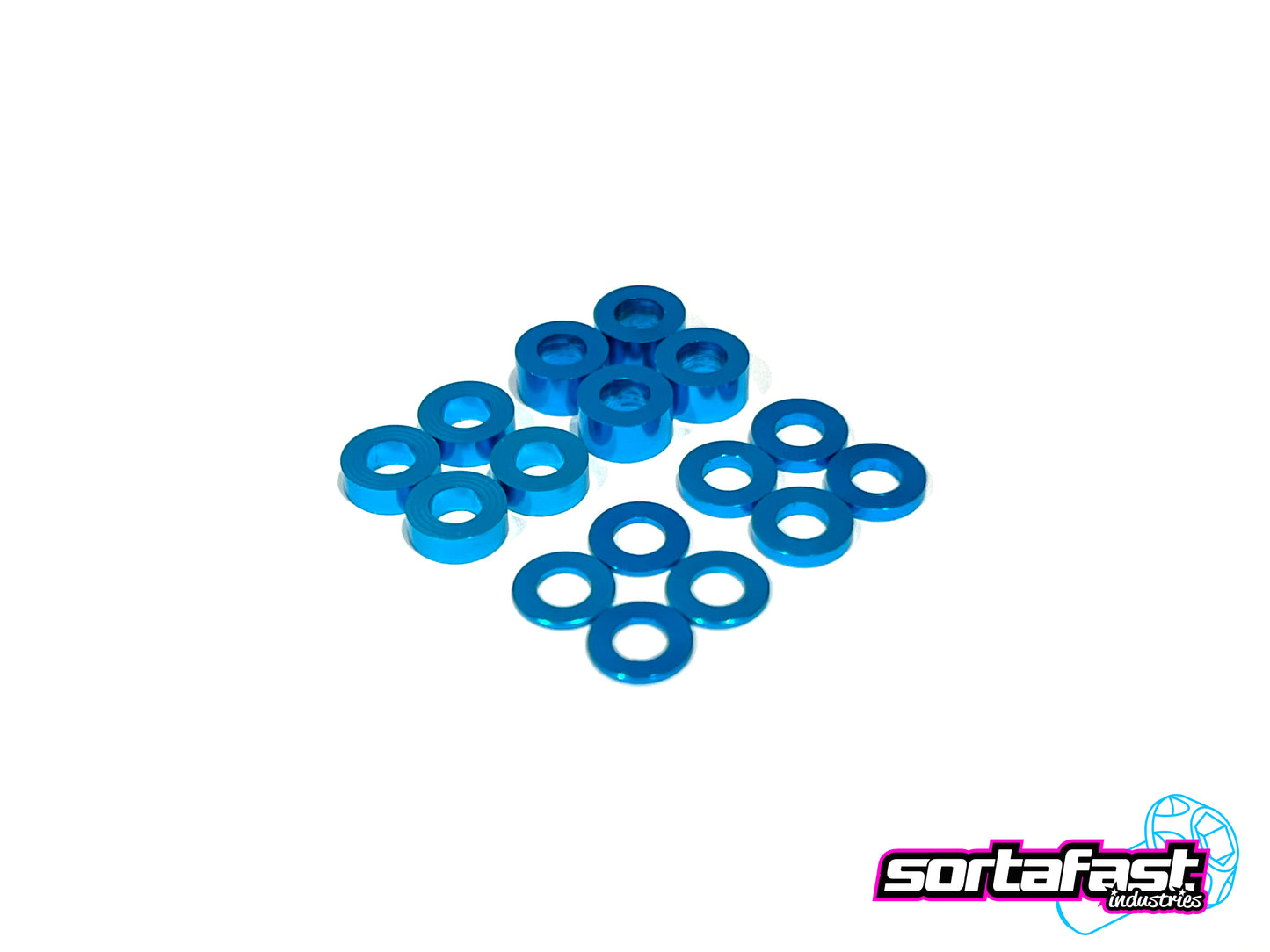 Sortafast Aluminum Shims - 3x6 Assortment - Bright Blue