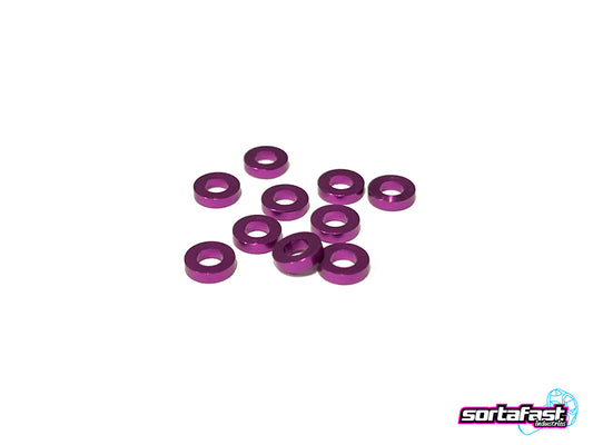 Sortafast Aluminum Shims - 3x6x1.5mm - Purple