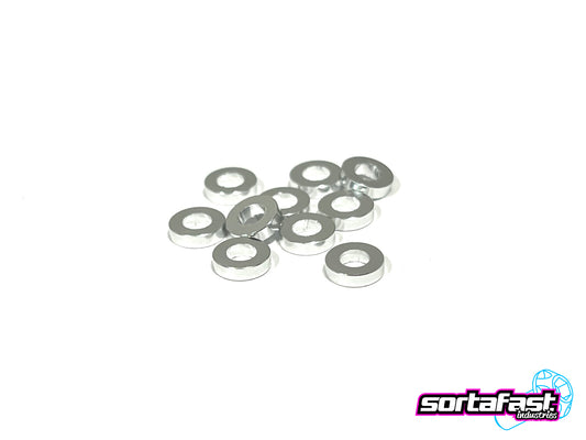 Sortafast Aluminum Shims - 3x6x1.5mm - Silver