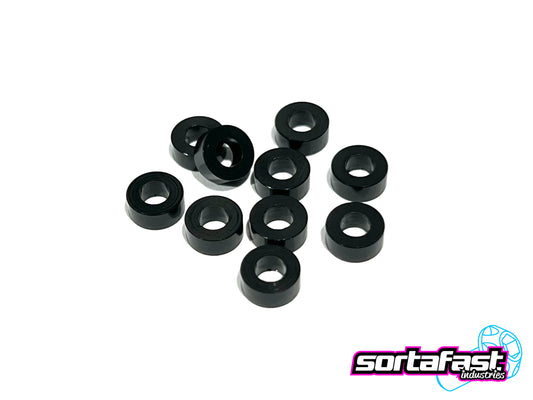 Sortafast Aluminum Shims - 3x6x2.5mm - Black