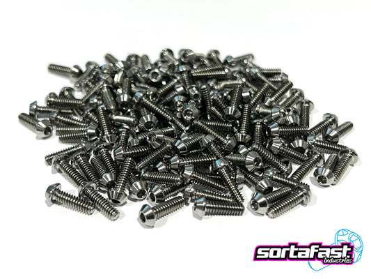Sortafast Titanium Screws - Button Head - 10pk (Standard)