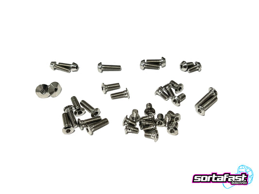 Sortafast Titanium Screw Kit - Awesomatix A12 Topside - Lowrider Low-Profile