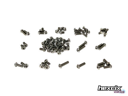 Sortafast Titanium Screw Kit - Awesomatix A800R Topside - Hexcix Edition