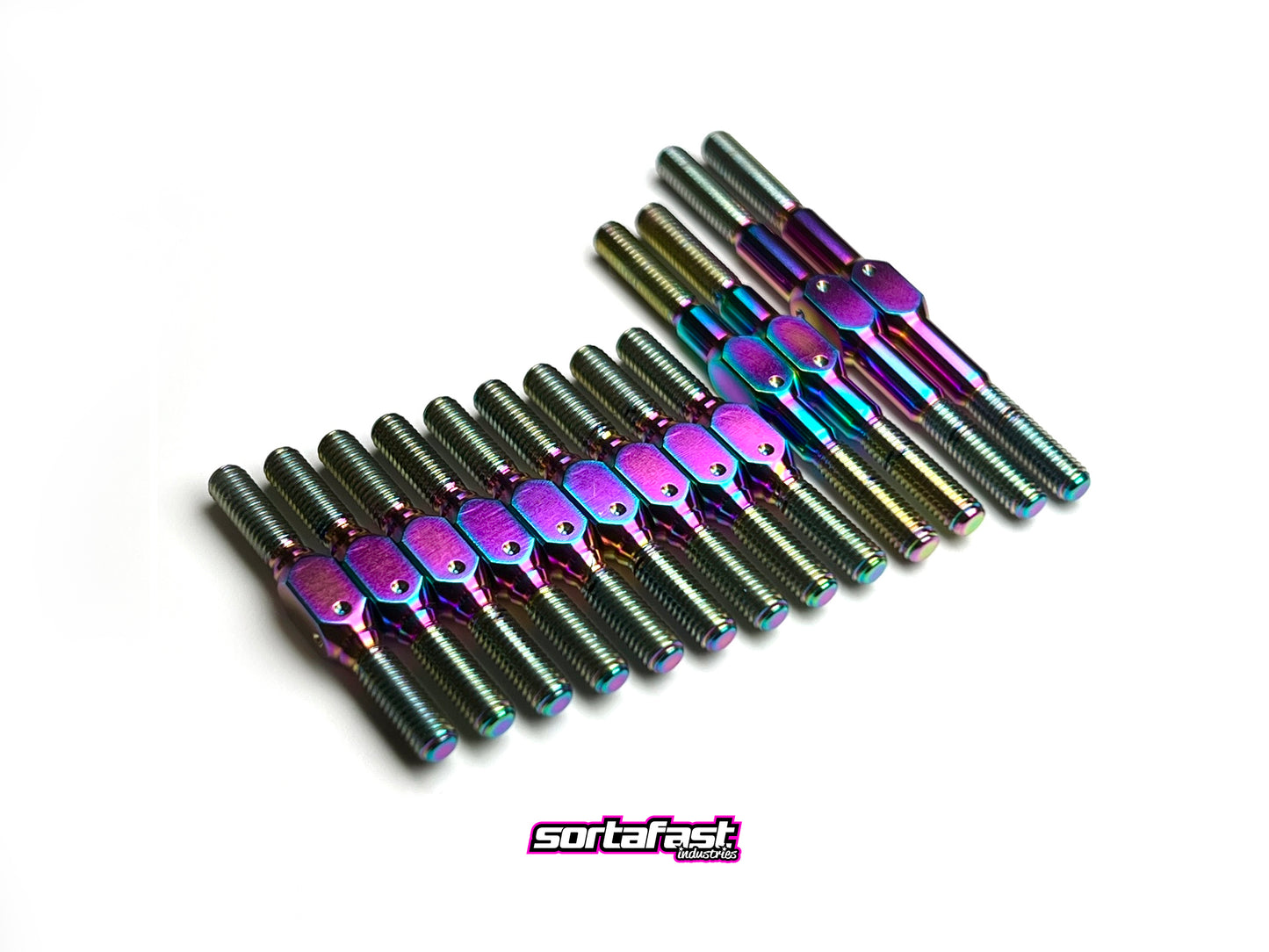 Sortafast oil slick titanium turnbuckle kit for Awesomatix A800 touring car.