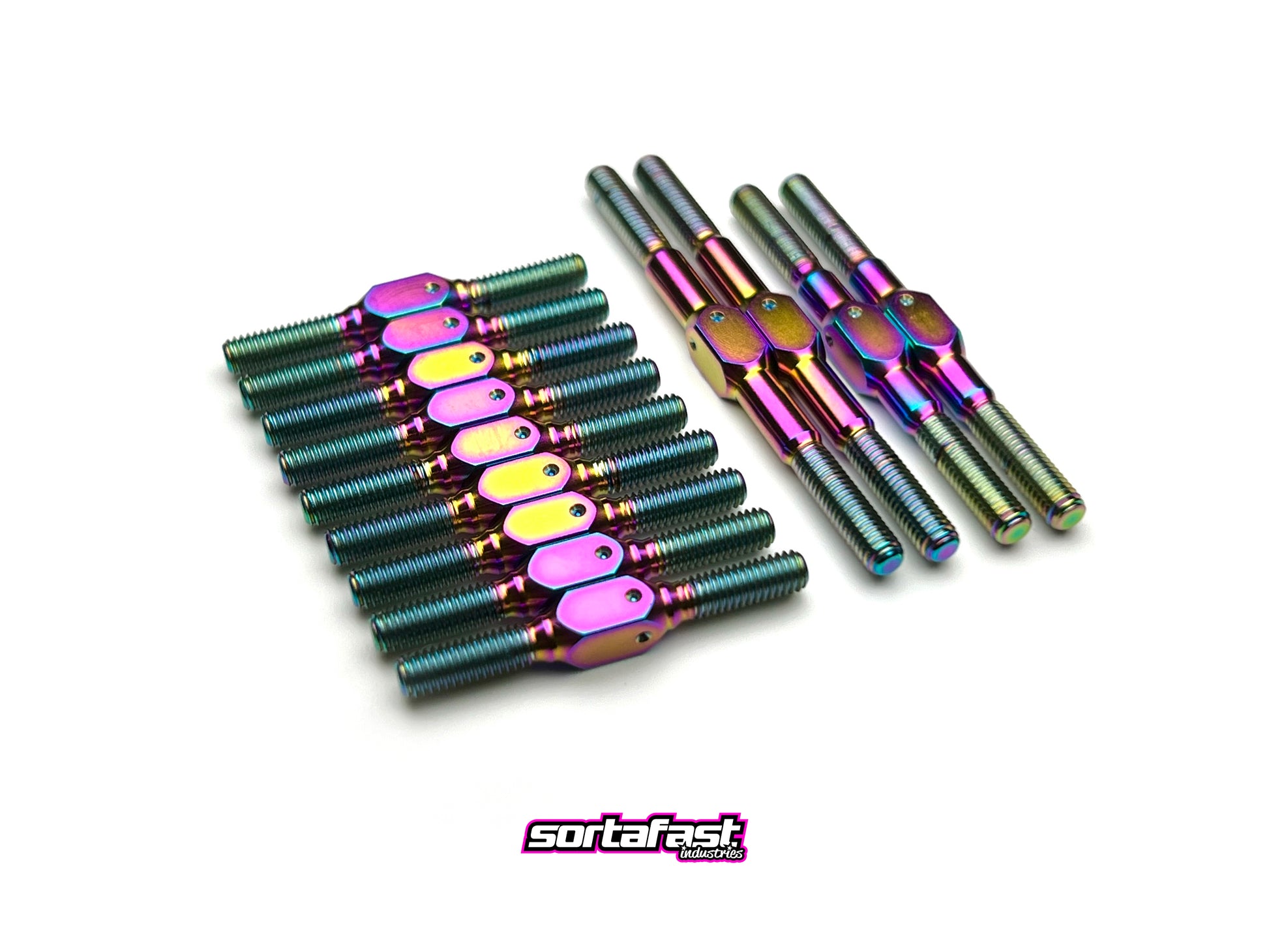 Sortafast oil slick titanium turnbuckle kit for Awesomatix A800 touring car.