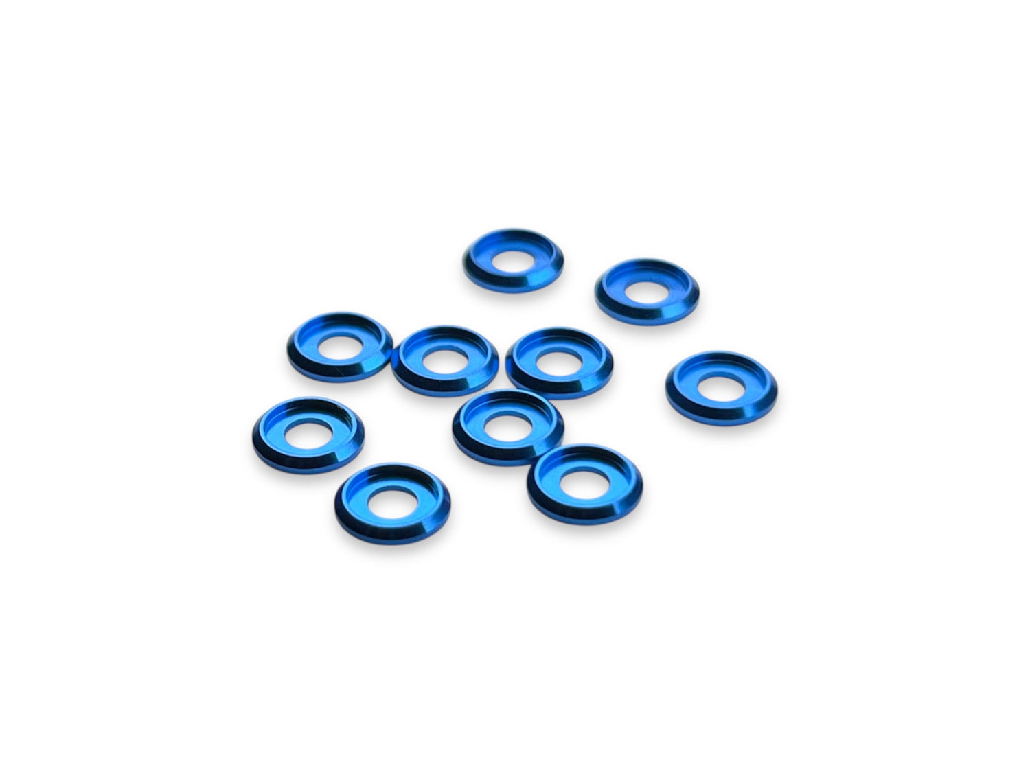 Sortafast aluminum button washers - 10 pack blue