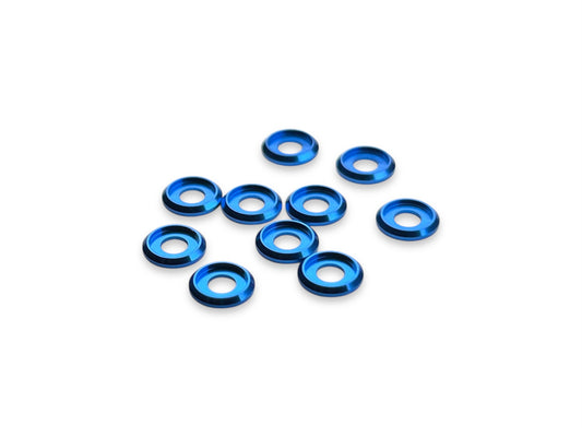 Sortafast aluminum button washers - 10 pack blue