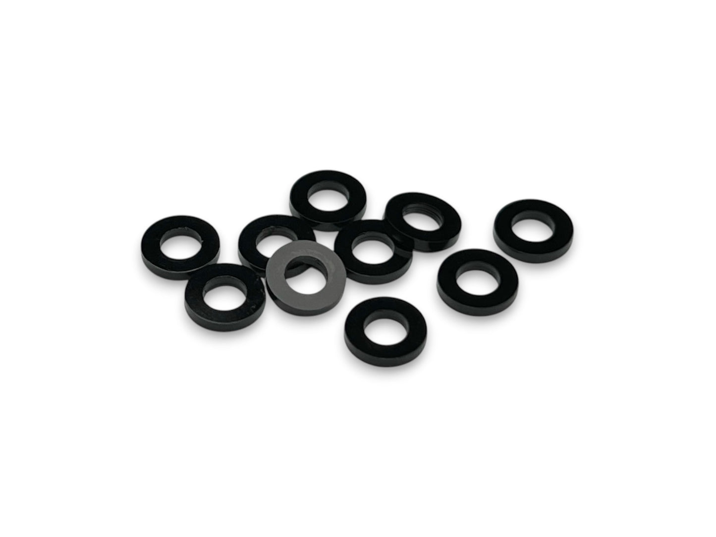 Sortafast 3 × 6 × 1.0 mm aluminum shims in black finish, 10-piece pack.