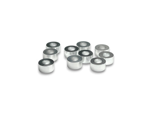 Sortafast aluminum shims - 3x6x3 mm - silver finish, 10 pk
