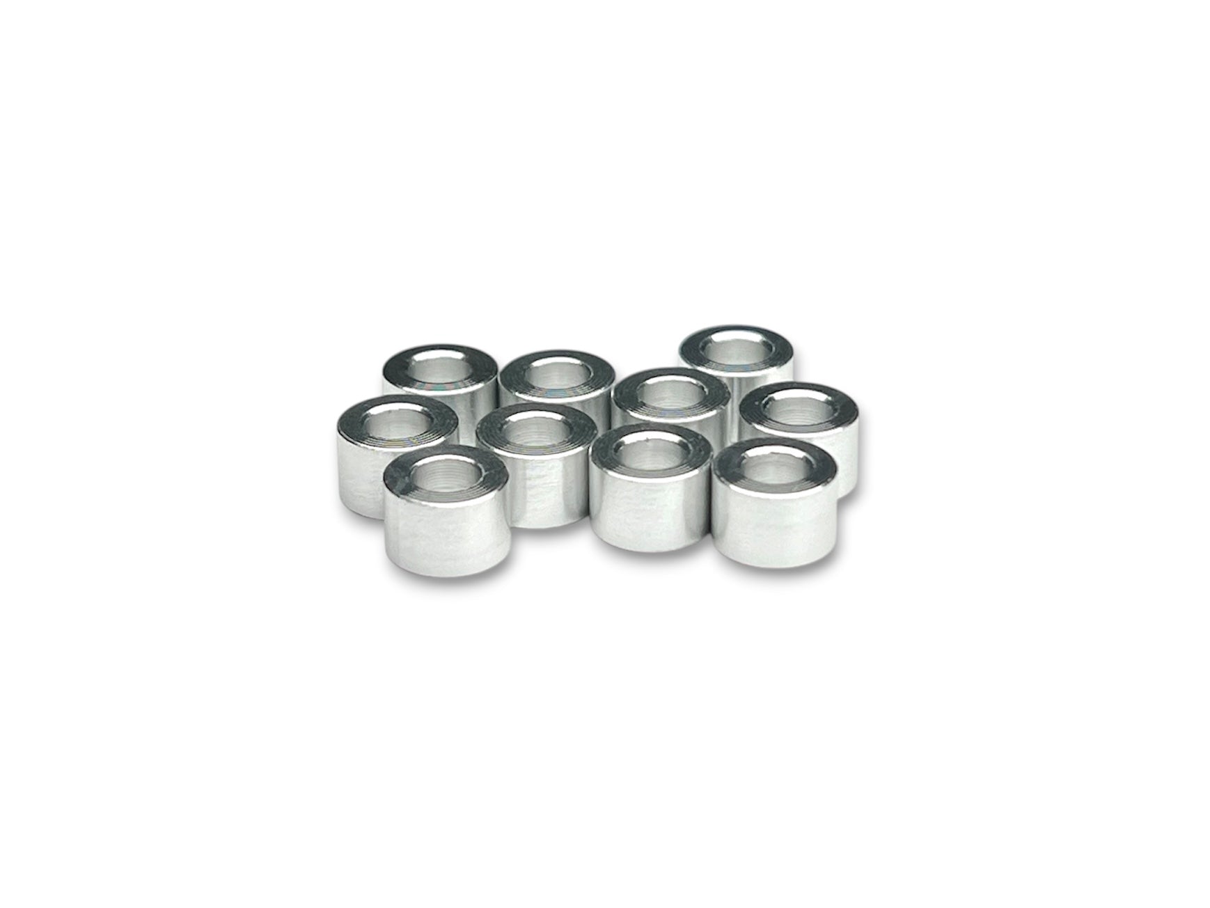 Sortafast 3 × 6 × 4.0 mm aluminum shims in natural clear anodized finish, 10-piece pack.