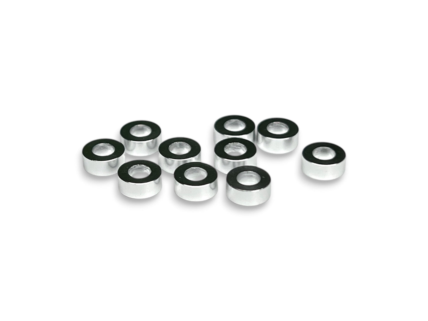 Sortafast 3 × 6 × 2.5 mm aluminum shims in hot pink anodized finish, 10-piece pack.