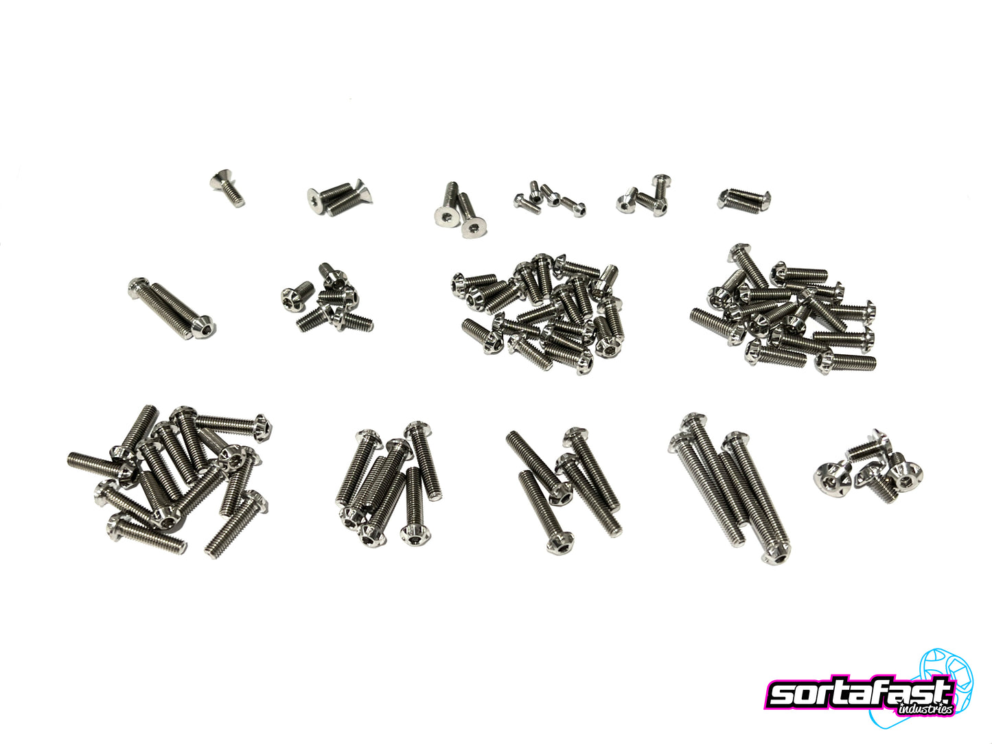 Sortafast Titanium Topside Screw Kit - Team Associated RC10B74.2 - Hexcix Edition