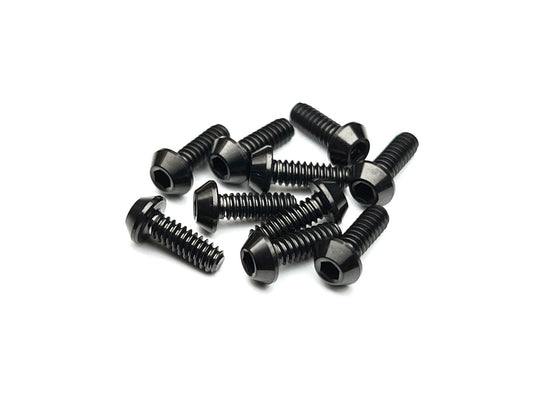 Sortafast standard thread button head screws - Black titanium 4-40 thread - 10pk