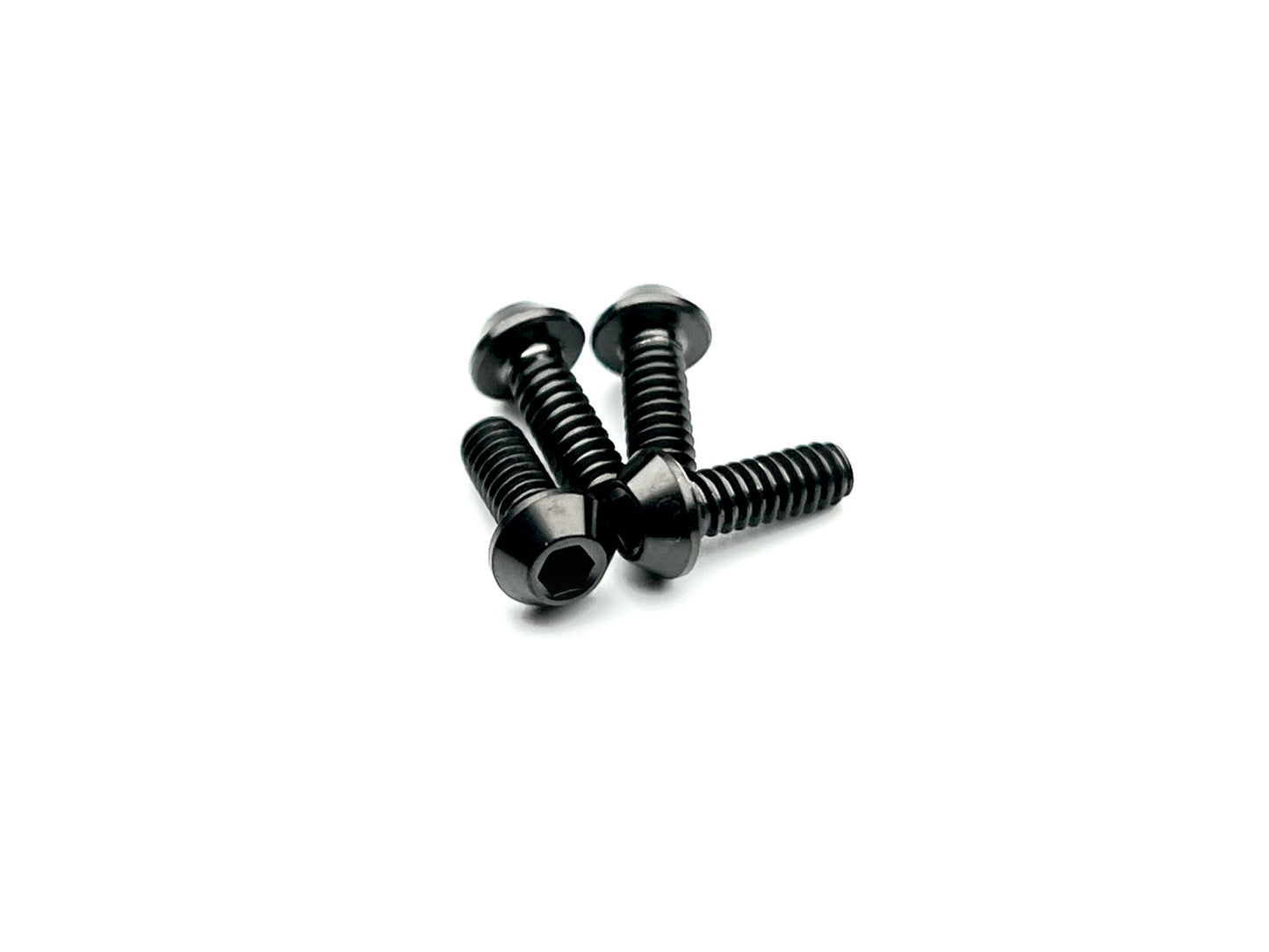 Sortafast Standard Thread Titanium Screws - Button Head - Black - 4pk (4-40)