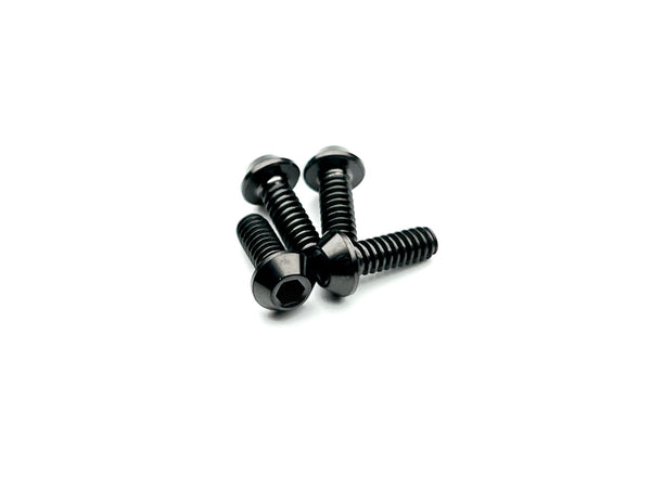 Sortafast Standard Thread Titanium Screws - Button Head - Black - 4pk (4-40)