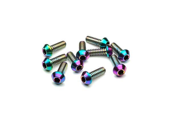 Sortafast titanium 4-40 thread screws - 10 pack - Oil Slick Finish