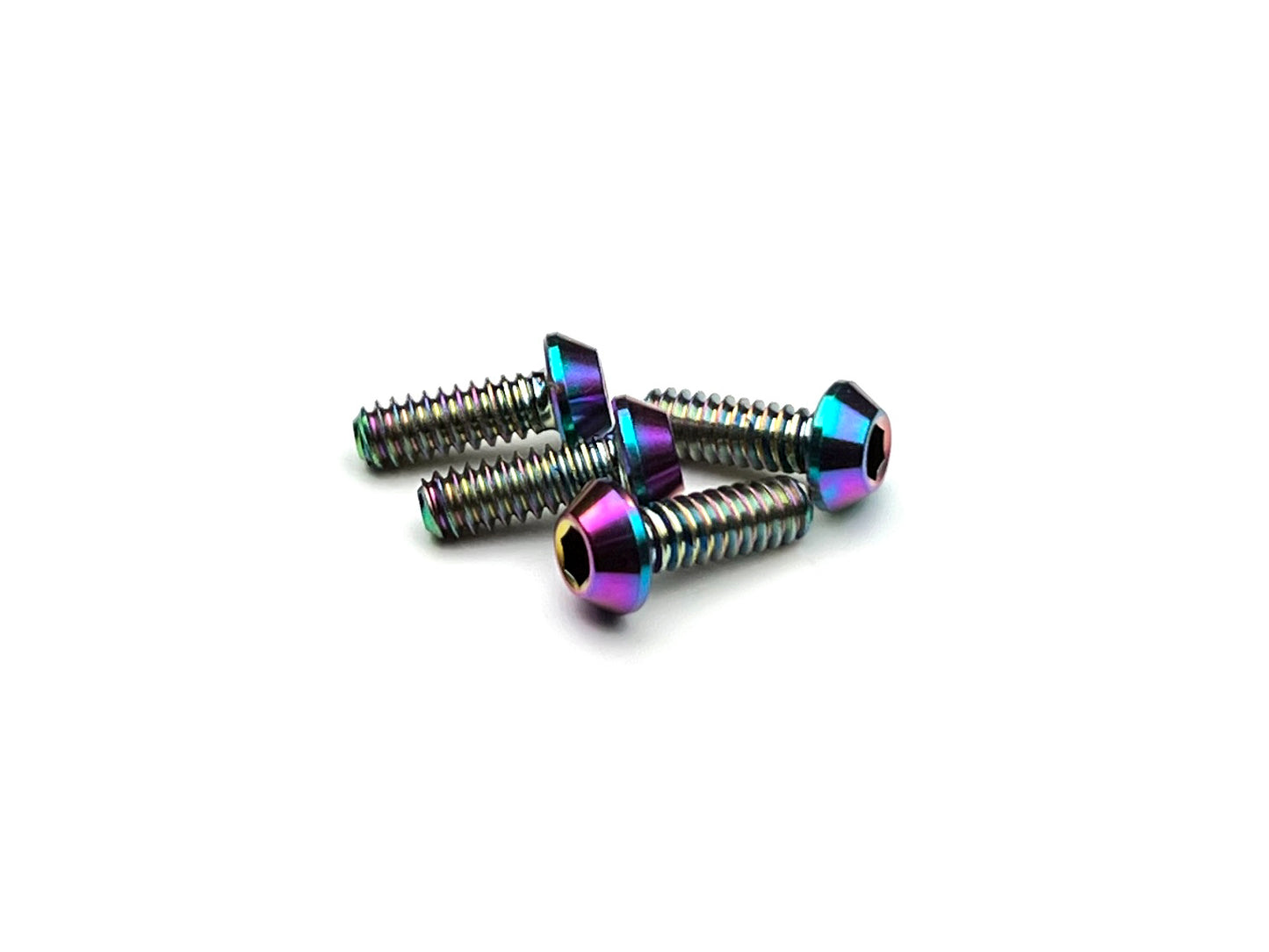 Sortafast titanium screws, 4-40 thread, 4 pack, Oil Slick finish