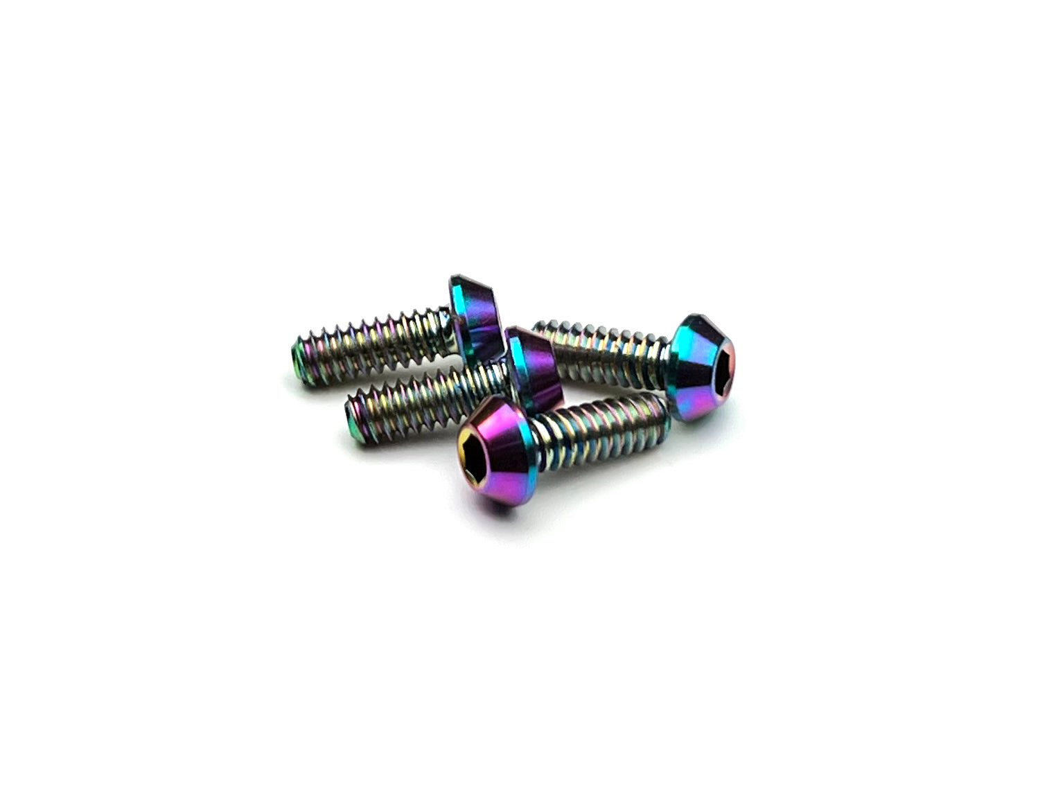 Sortafast titanium screws, 4-40 thread, 4 pack, Oil Slick finish