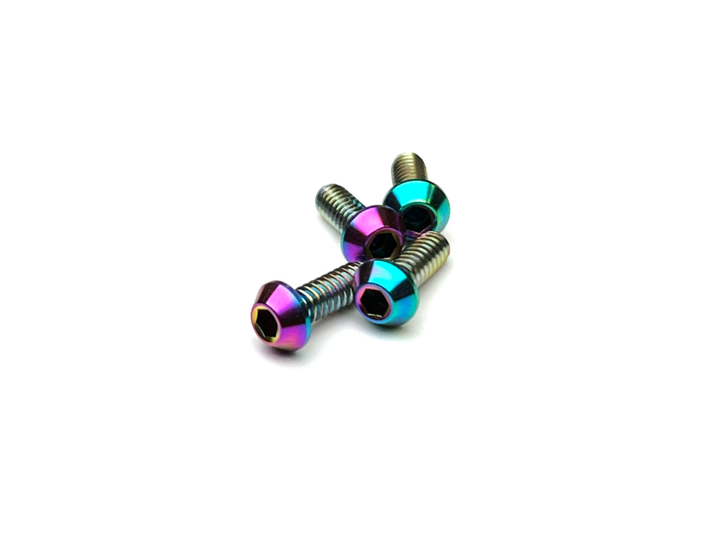 Sortafast titanium screws, 4-40 thread, 4 pack, Oil Slick finish