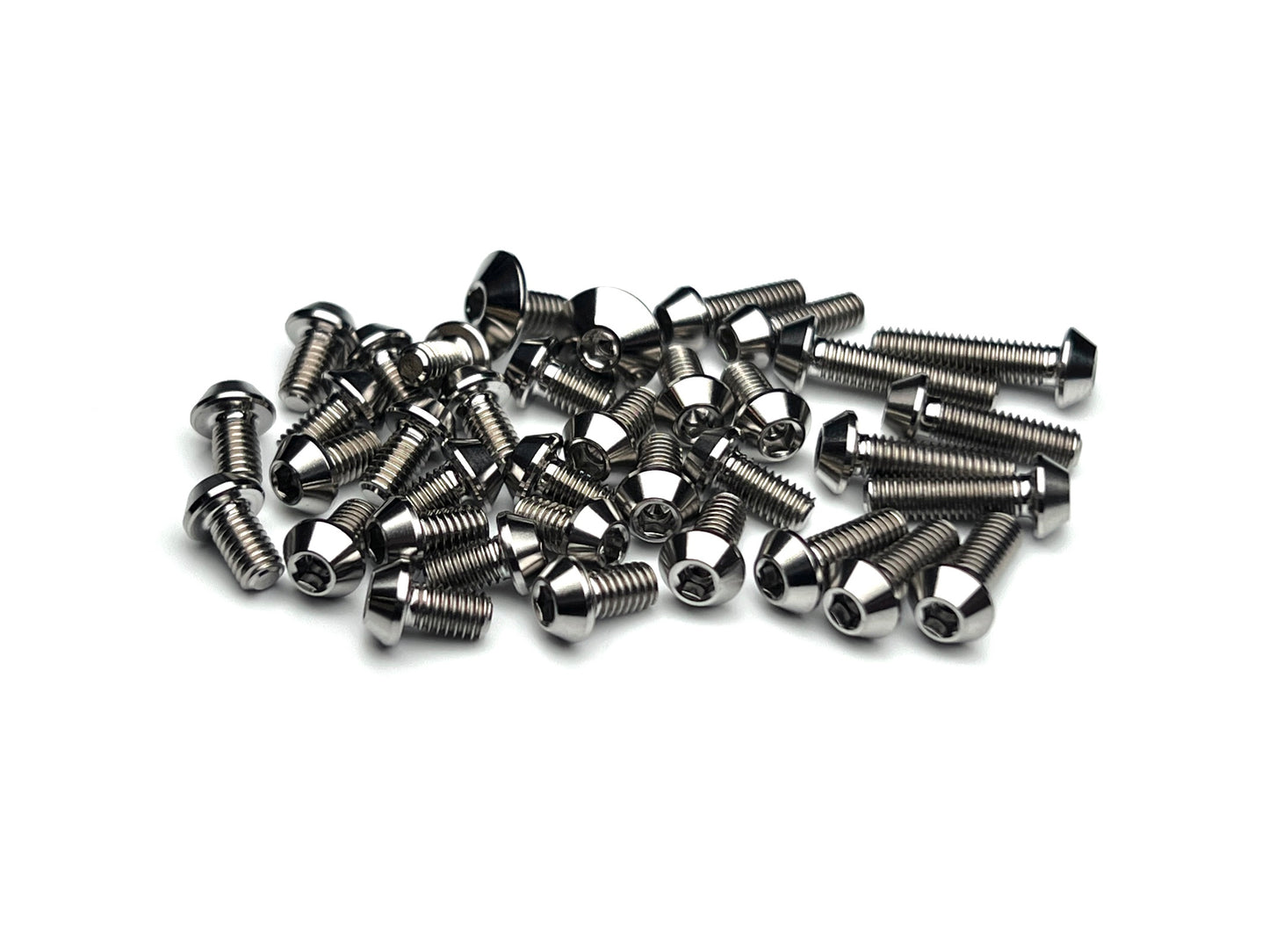 Sortafast Titanium Topside Screw Kit – 36-piece M3 and M2.5 titanium screws for Awesomatix A12X. Shown on a white background.