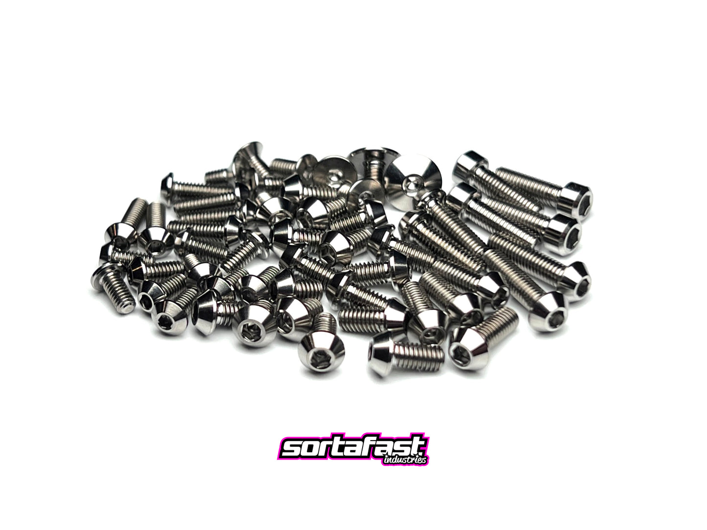 Sortafast Titanium Topside Screw Kit for XRAY X12 ’26 – 53pc natural finish screws