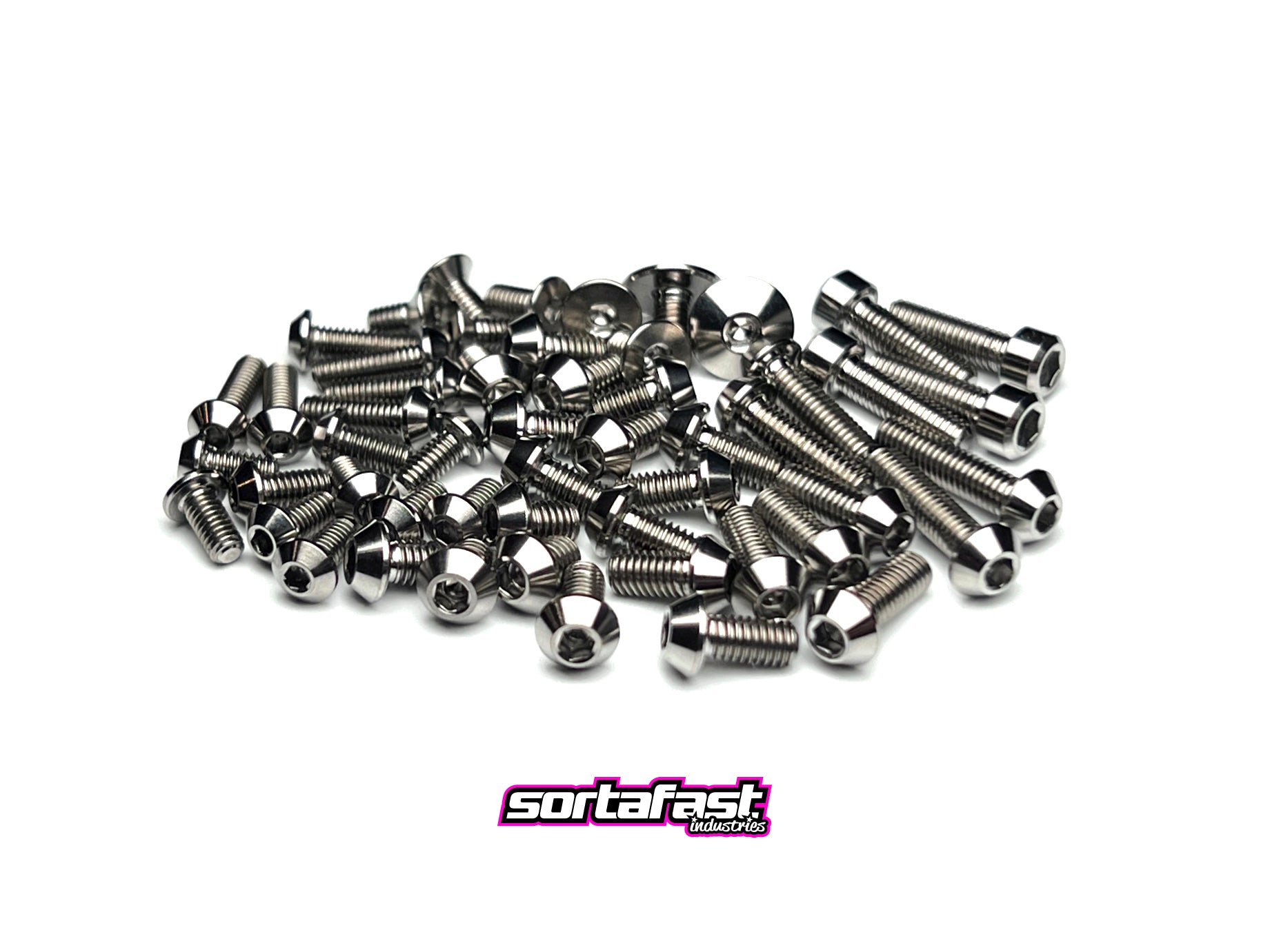 Sortafast Titanium Topside Screw Kit for XRAY X12 ’26 – 53pc natural finish screws