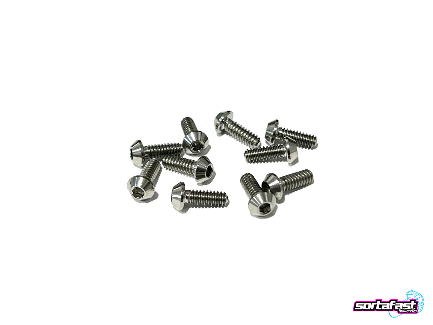 Sortafast Titanium Screws - Button Head - 10pk (Standard)