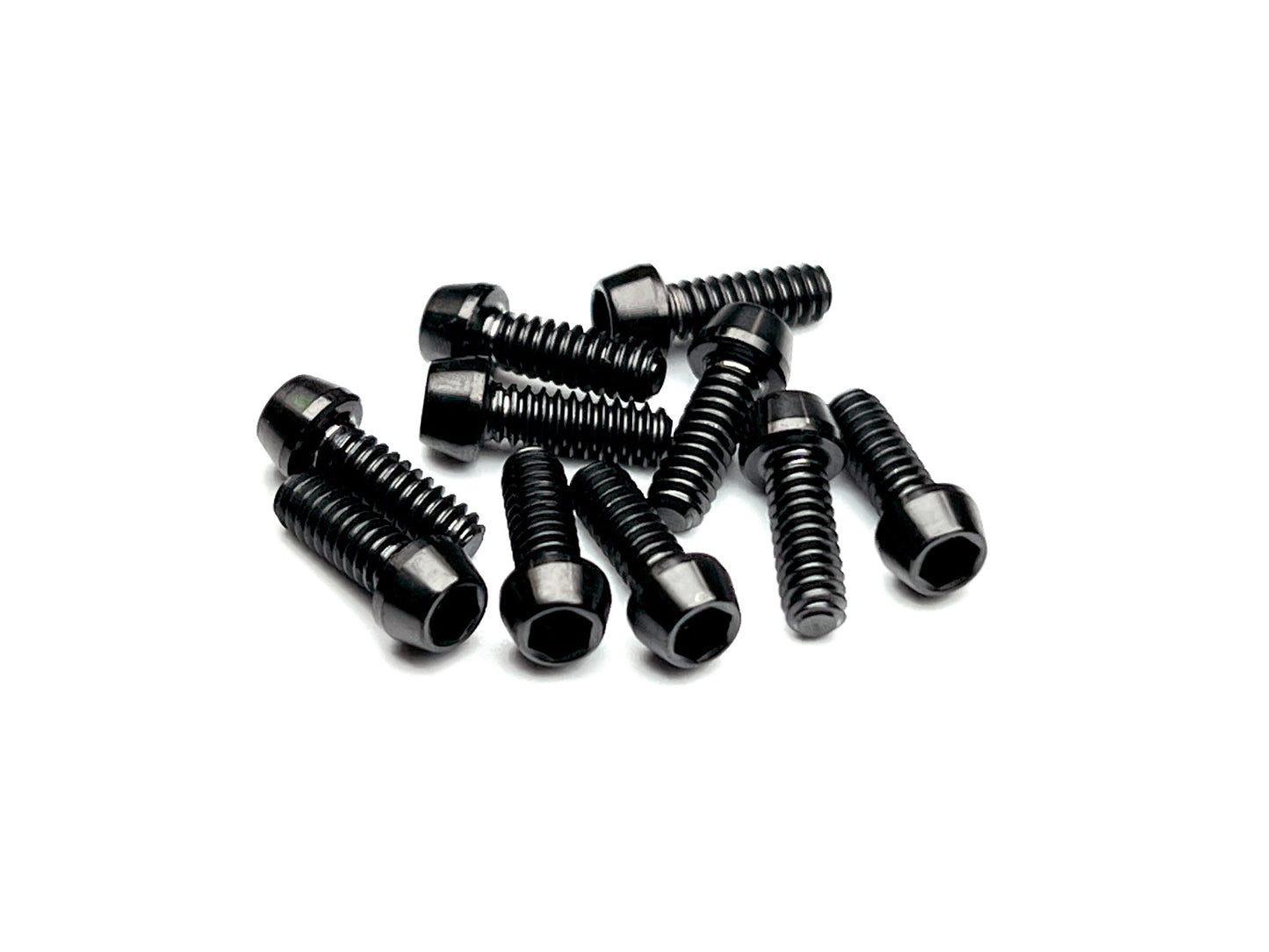 Sortafast titanium cap head screws, 4-40 thread, black finish, 10pk
