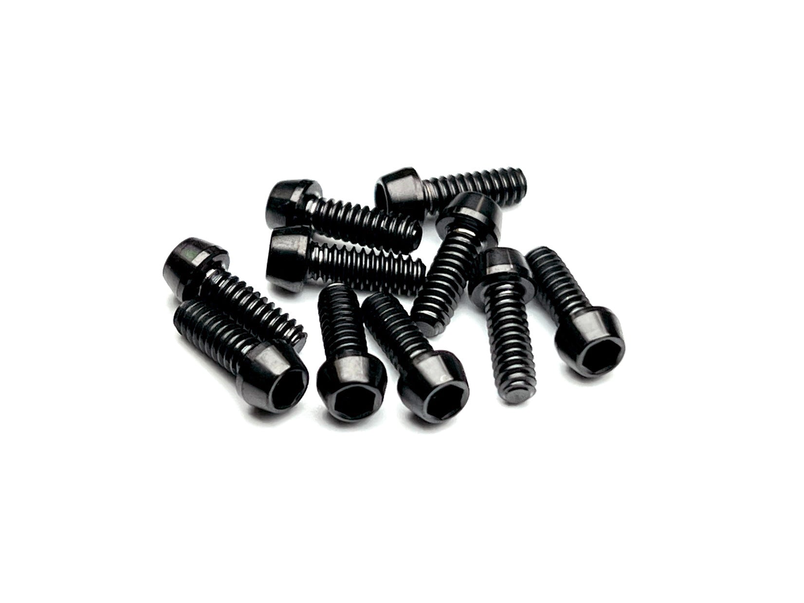 Sortafast titanium cap head screws, 4-40 thread, black finish, 10pk