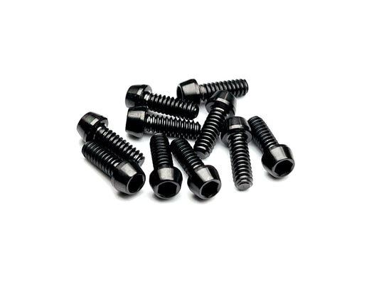 Sortafast titanium cap head screws, 4-40 thread, black finish, 10pk