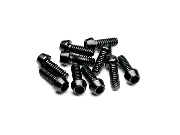 Sortafast titanium cap head screws, 4-40 thread, black finish, 10pk