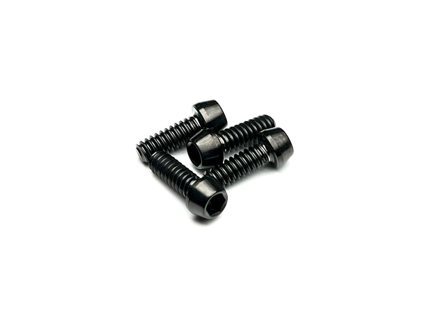 Sortafast titanium screws - Black finish cap head - 4pc, 4-40 thread