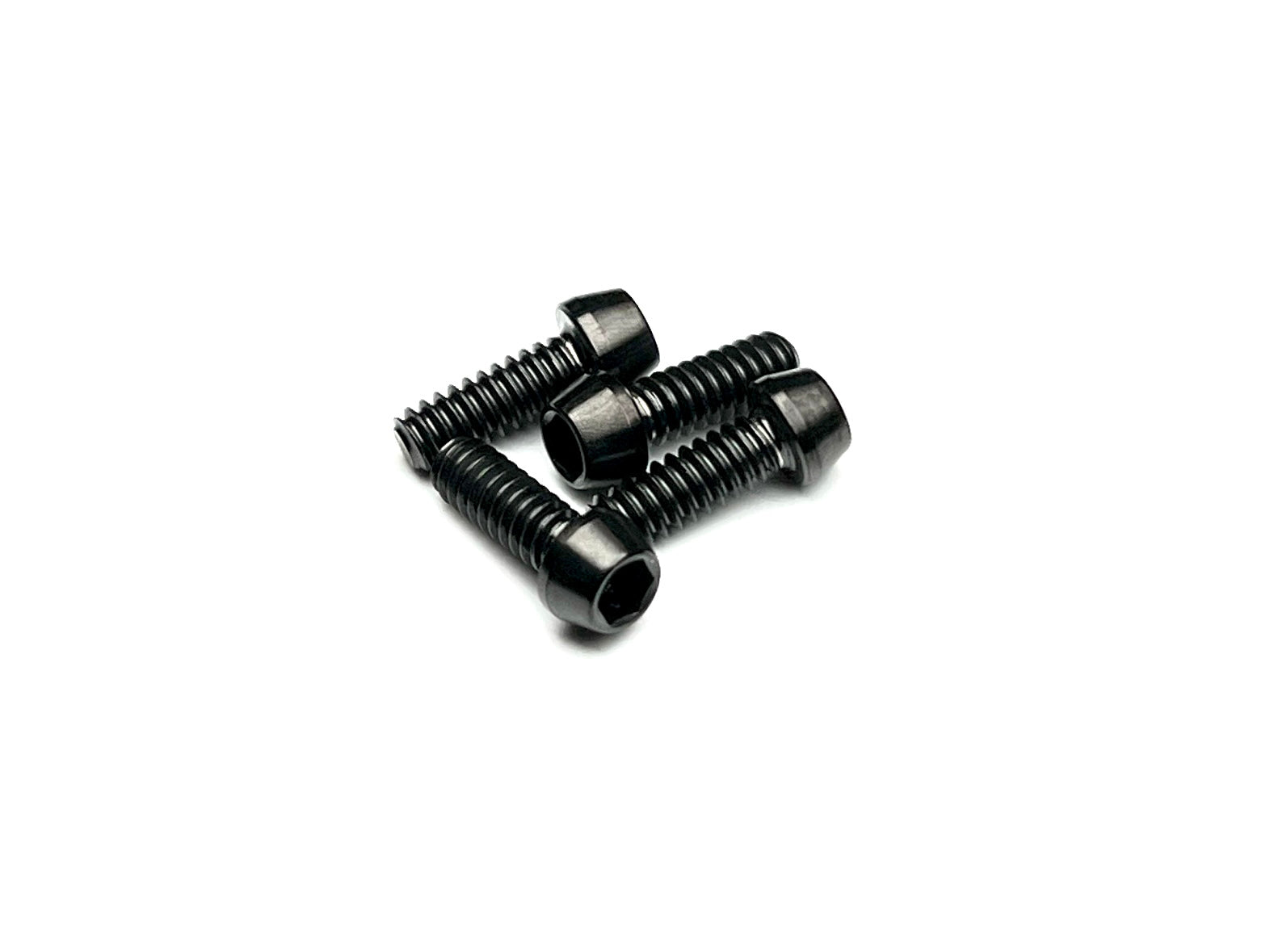 Sortafast titanium screws - Black finish cap head - 4pc, 4-40 thread