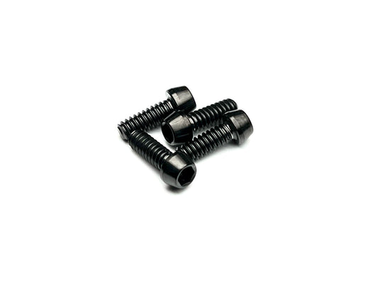 Sortafast titanium screws - Black finish cap head - 4pc, 4-40 thread