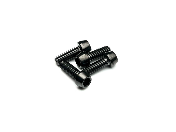 Sortafast titanium screws - Black finish cap head - 4pc, 4-40 thread