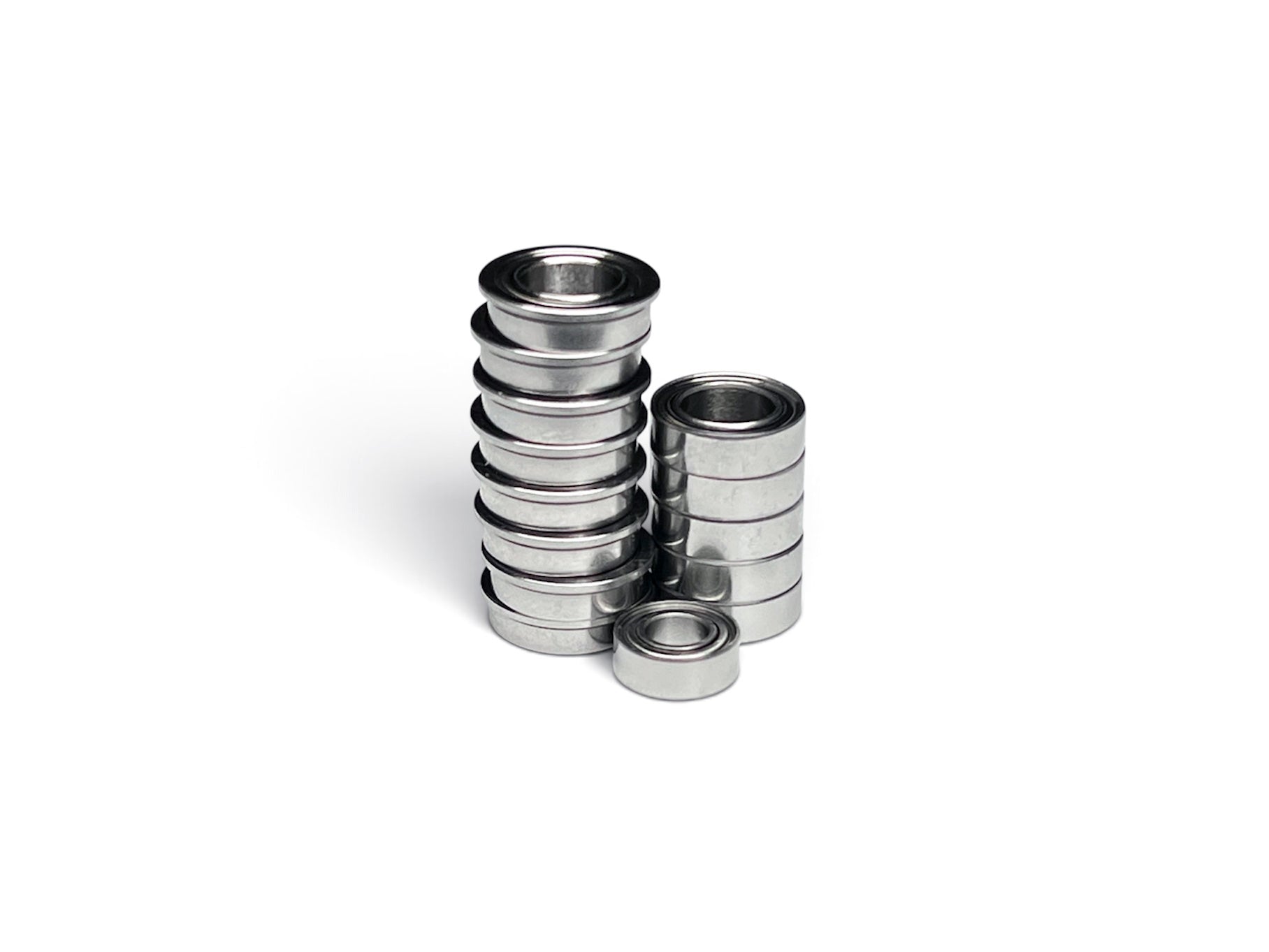 Sortafast 14-piece hybrid ceramic bearing set for Schumacher Mi10 touring car drivetrain with Si3N4 ceramic balls.