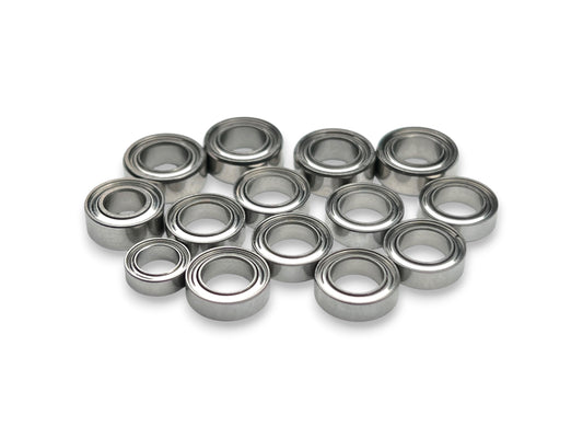 Sortafast 14-piece hybrid ceramic bearing set for RC Maker SP2 touring car drivetrain with Si3N4 ceramic balls.