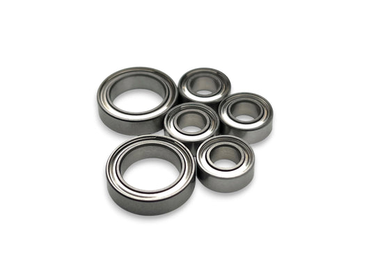 Sortafast 6-piece hybrid ceramic transmission bearing set for TLR 22X and Losi 22S off-road RC platforms.