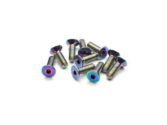 Sortafast M2.5 oil slick titanium countersunk screws 10 pack for RC racing