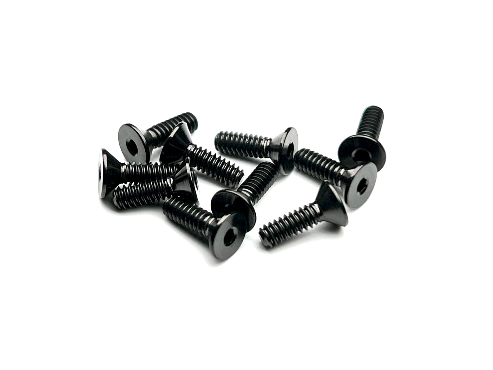 Sortafast Black titanium screws, 4-40 thread, 10 pack, countersunk (flathead)