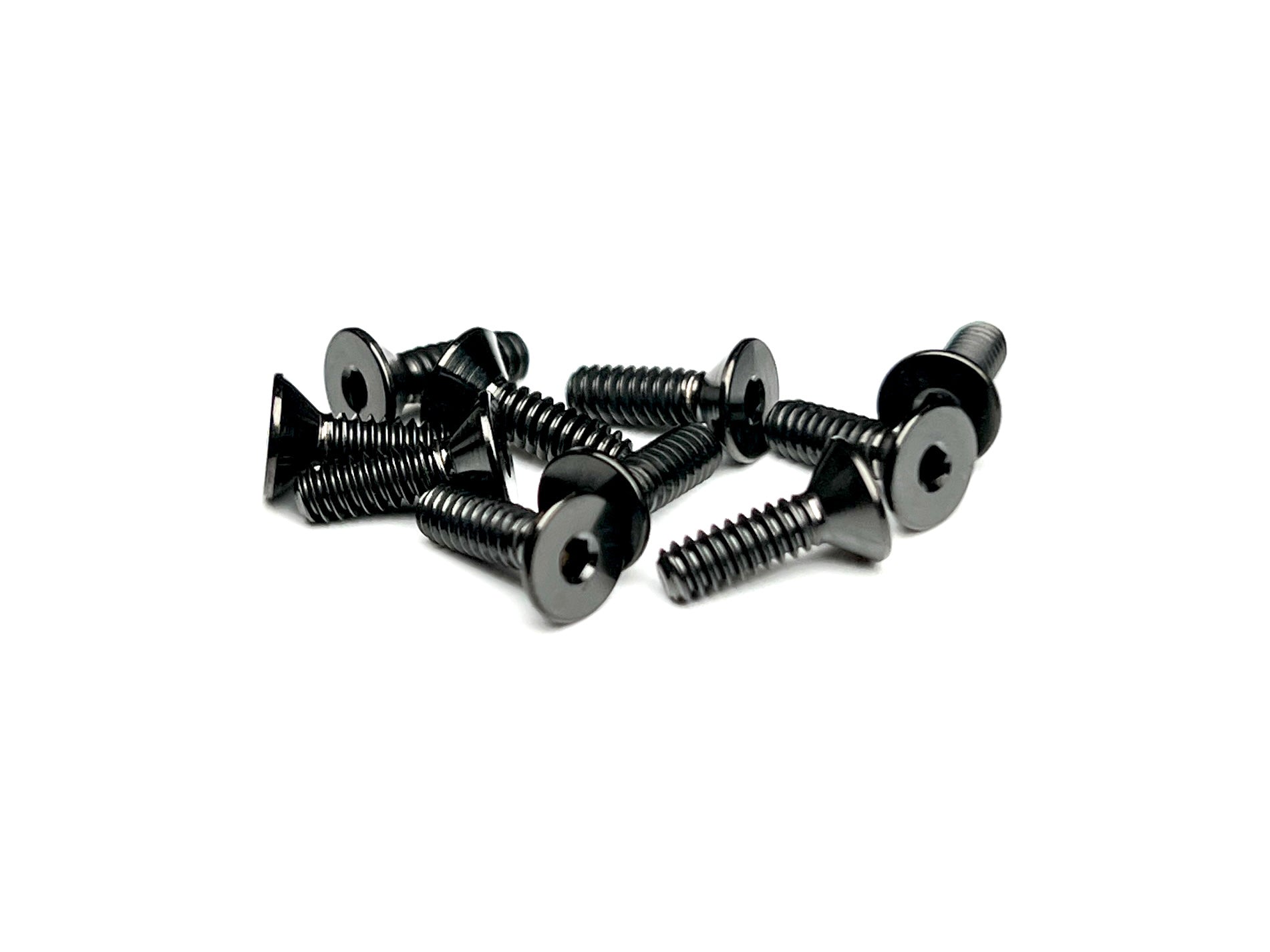 Sortafast Black titanium screws, 4-40 thread, 10 pack, countersunk (flathead)