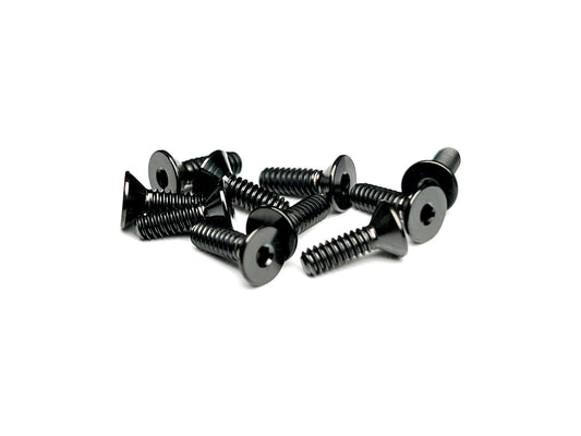 Sortafast Black titanium screws, 4-40 thread, 10 pack, countersunk (flathead)