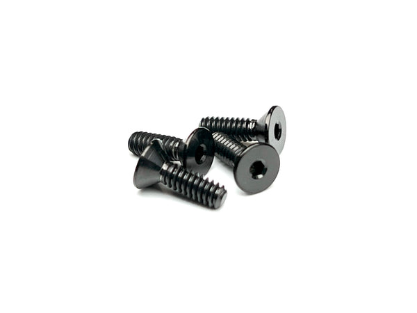 Sortafast titanium screws, 4-40 thread countersink, black finish, 4pk